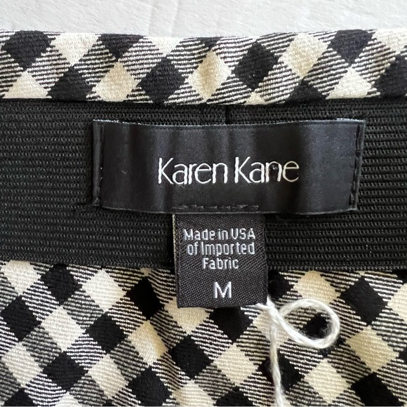 Karen Kane Black and White Checked Mini Skirt Size Medium A-line - Picture 9 of 16